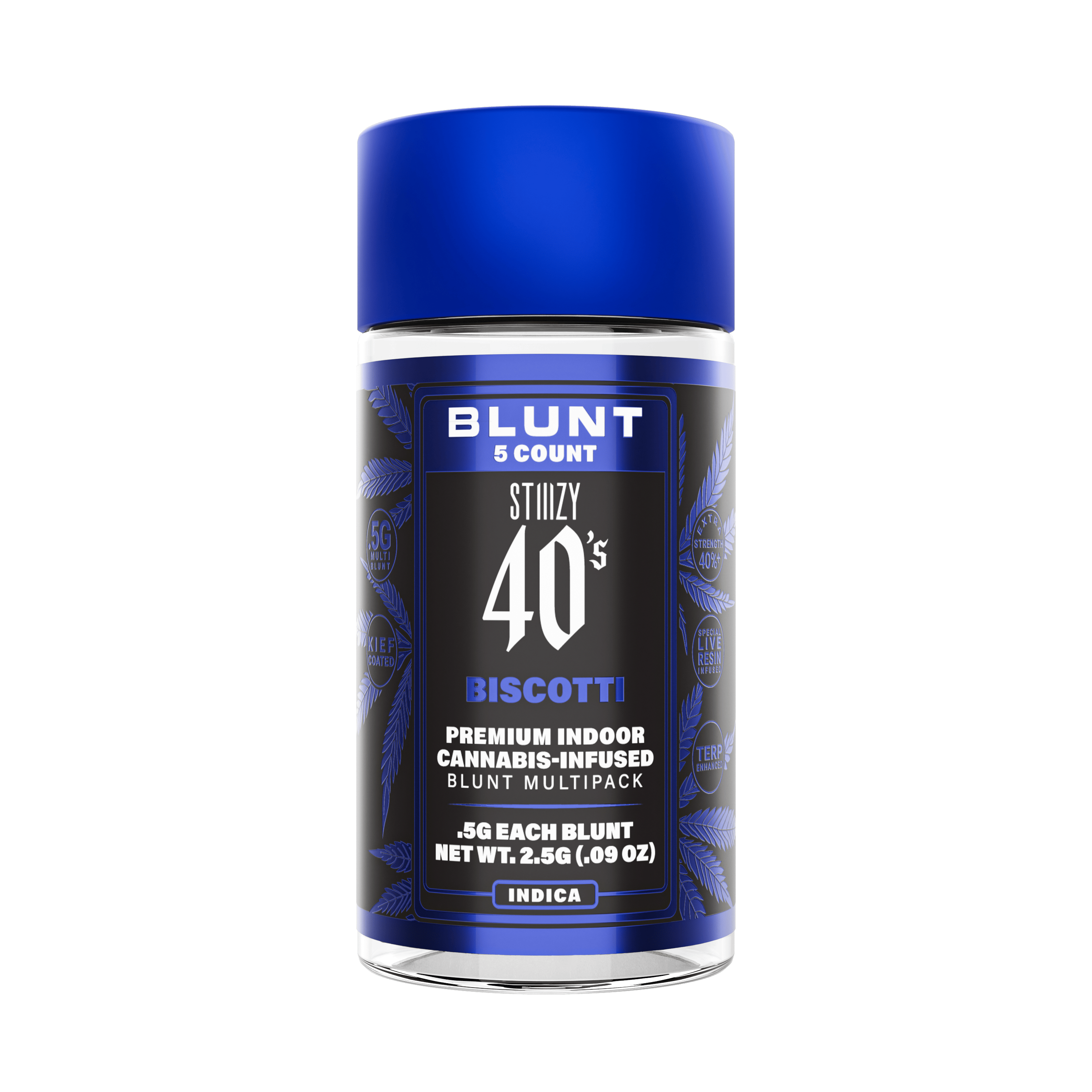 STIIIZY - - BISCOTTI - .5G 40's Infused Mini Blunt 5 Pack - 1