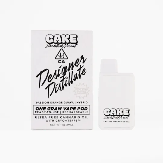 CAKE she hits different - Passion Orange Guava | Designer Distillate Pod | 1g - 1