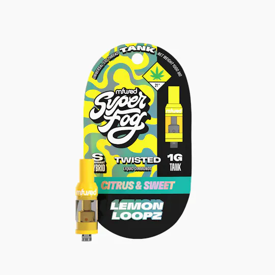 Super Fog by MFused - Lemon Loopz | TWISTED Liquid Diamonds Tank Cartridge | 1g - 1