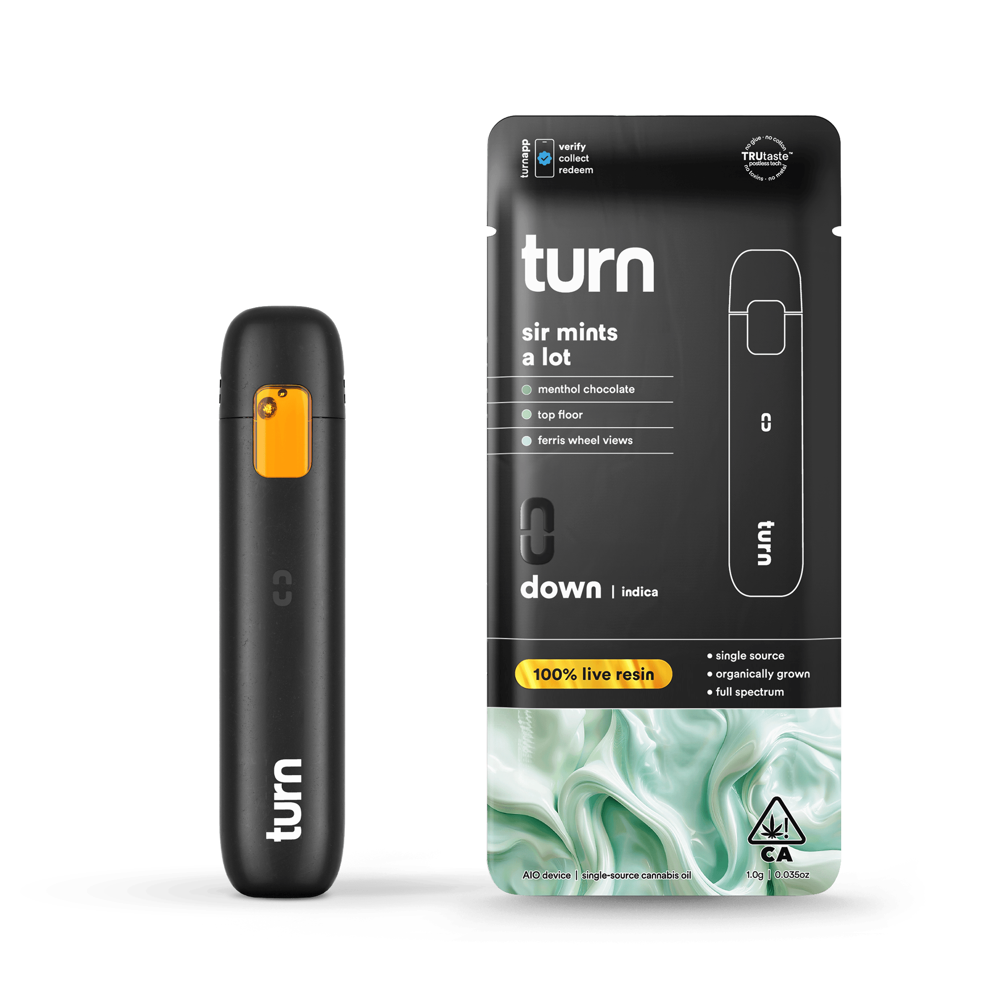 turn - Sir Mints A Lot | 100% Live Resin | AIO | Indica - 1