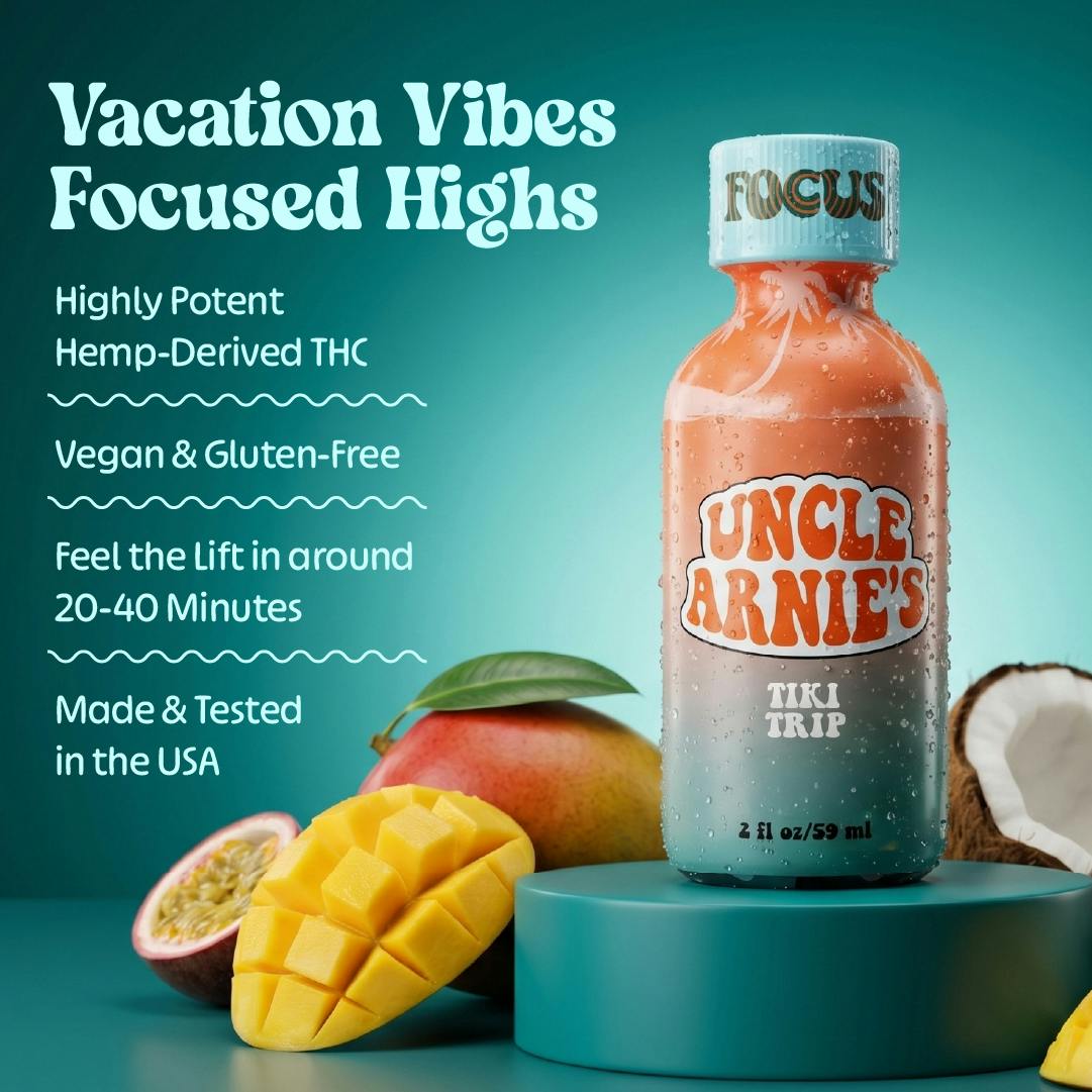 Uncle Arnies - Tiki Trip 100mg 4:1 Ratio | Non-Carbonated | 100mg | 2oz - 1