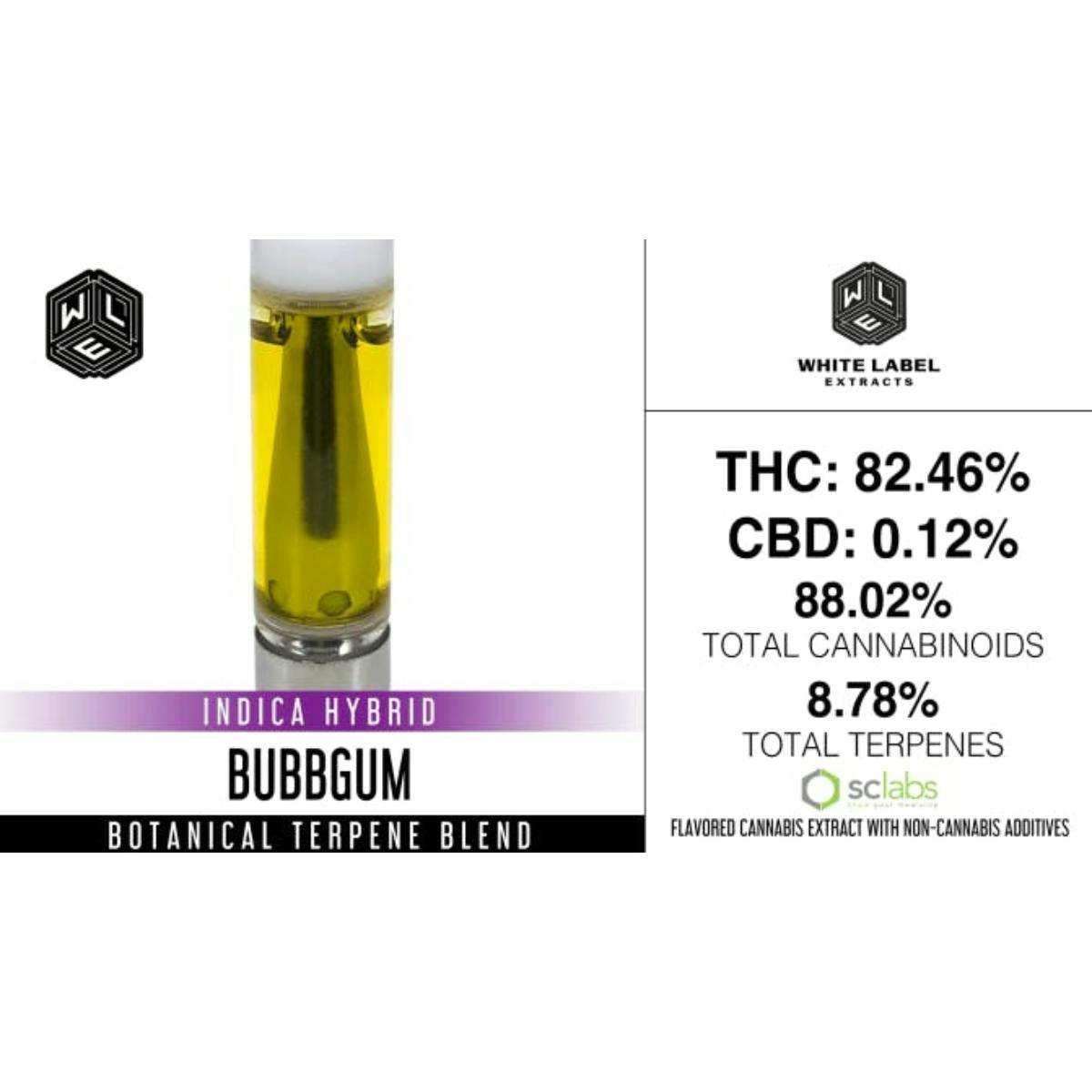 White Label Extracts - Bubbgum | Botanical Terpene Blend Cartridge | 1g - 1