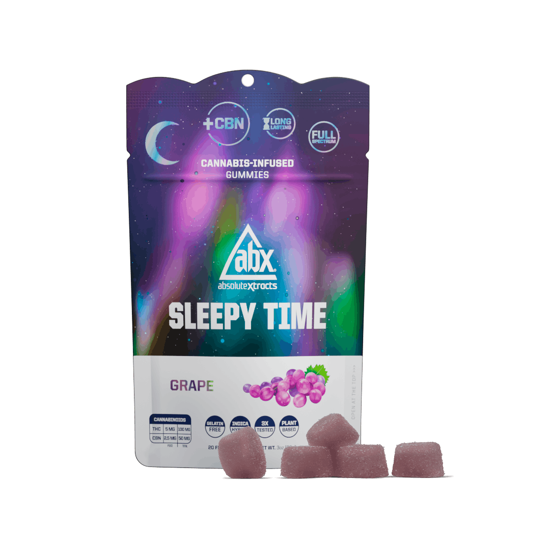 ABX / absoluteXtracts - ABX - Grape Sleepy Time Hash Rosin + CBN Gummies - 100mg - 1