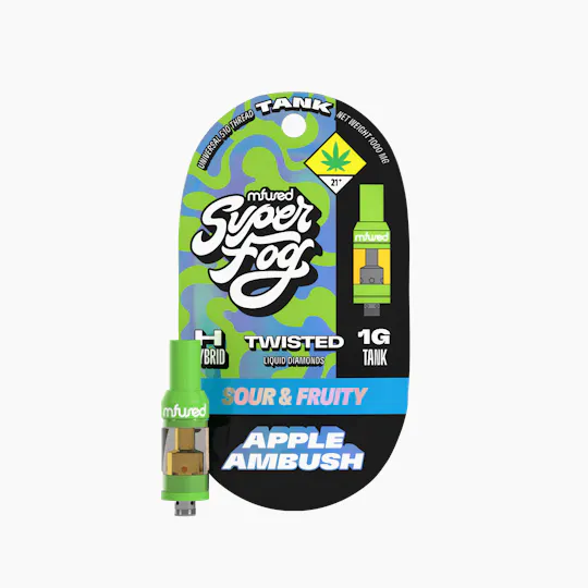 Super Fog by MFused - Apple Ambush | TWISTED Liquid Diamonds Tank Cartridge | 1g - 1