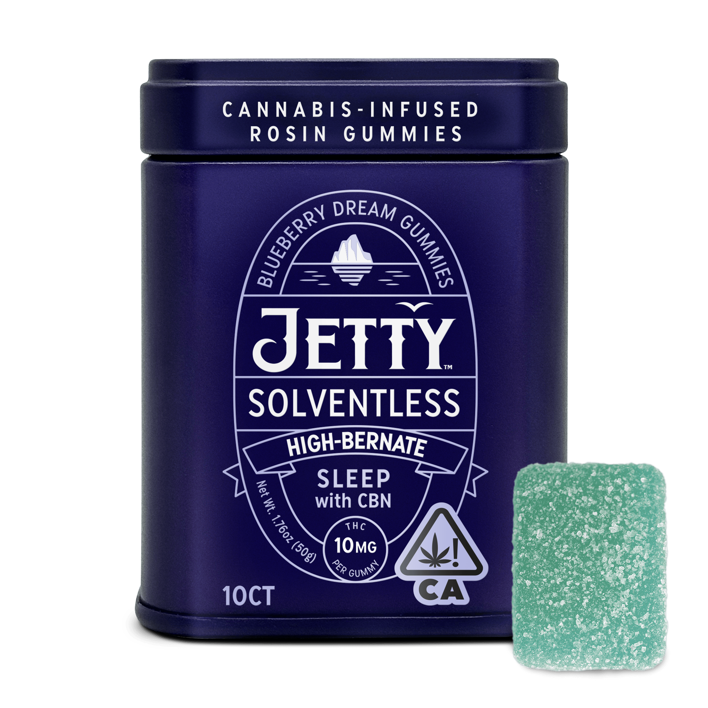 Jetty Extracts - High-Bernate | Blueberry Dream Gummies | 100mg | 10ct | 10mg/ea - 1