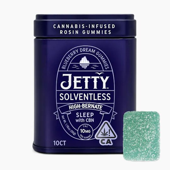 Jetty Extracts - High-Bernate | Blueberry Dream Gummies | 100mg | 10ct | 10mg/ea - 1