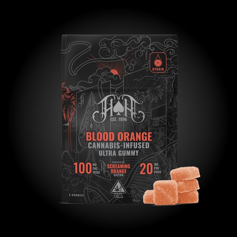 Heavy Hitters - Ultra | Blood Orange (Screaming Orange) Gummies | 100mg | 5ct | 20mg/ea - 1