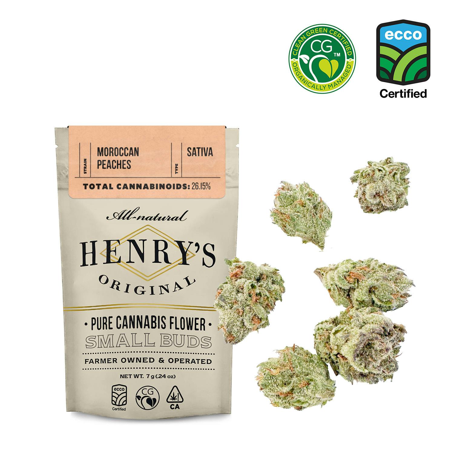 Henry's Original - Henry's Original | Moroccan Peaches | Pouch Small Buds | 7g - 1