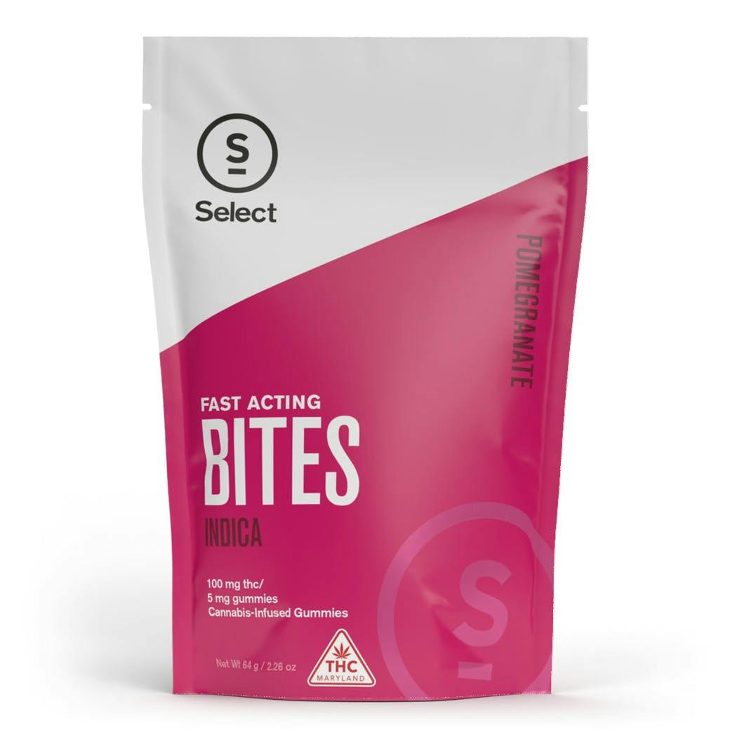 Select - Pomegranate Nano Bites 20pk (100mg) | Indica | MD - 1