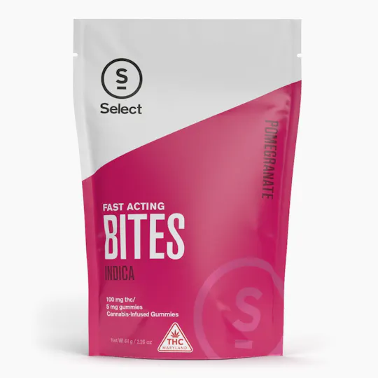Select - Pomegranate Nano Bites 20pk (100mg) | Indica | MD - 1