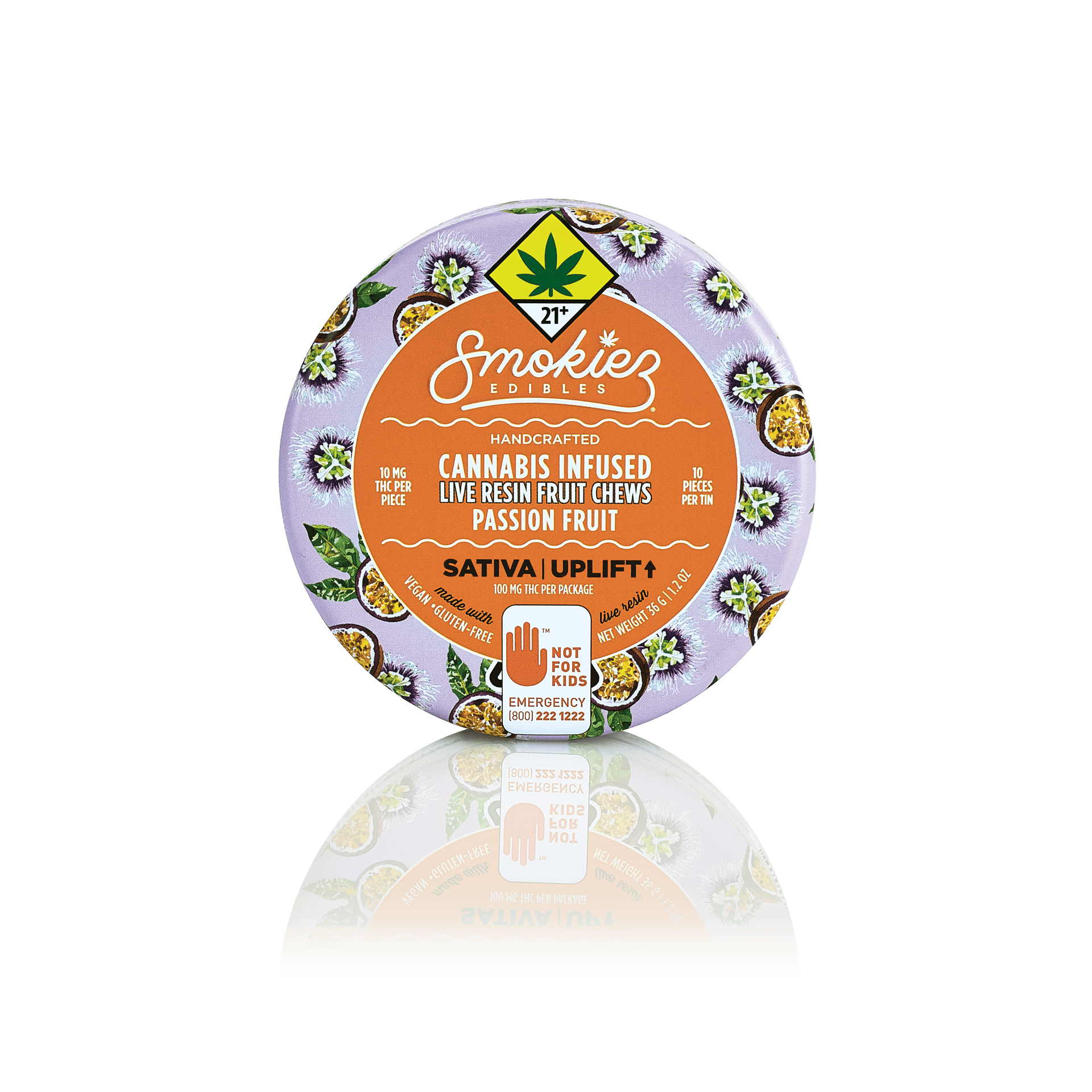 Smokiez Edibles - Passionfruit Live Resin Gummies | 100mg | 10ct | 10mg/ea - 1