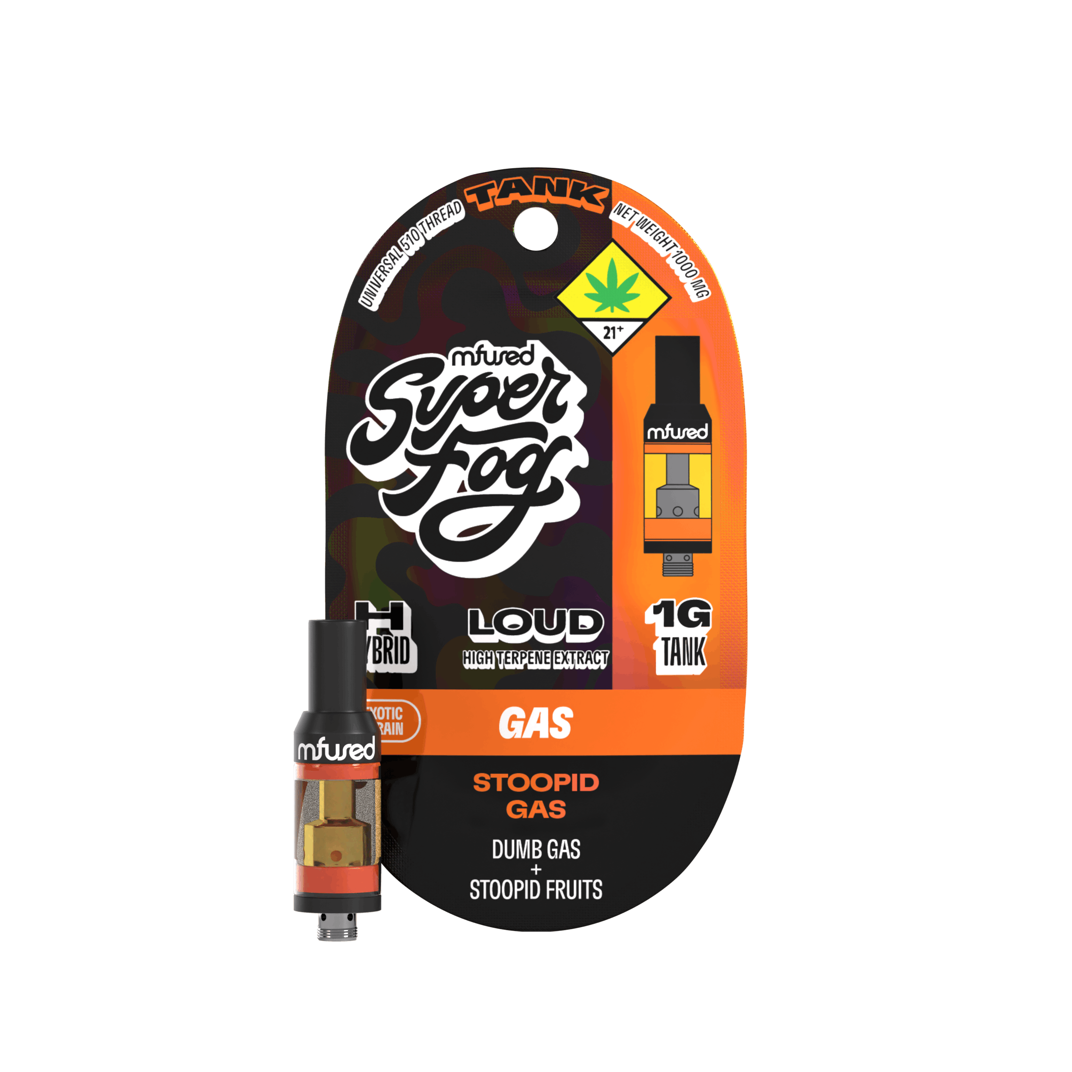 Super Fog by MFused - Stoopid Gas | LOUD High Terpene Extract Tank Cartridge | 1g - 1