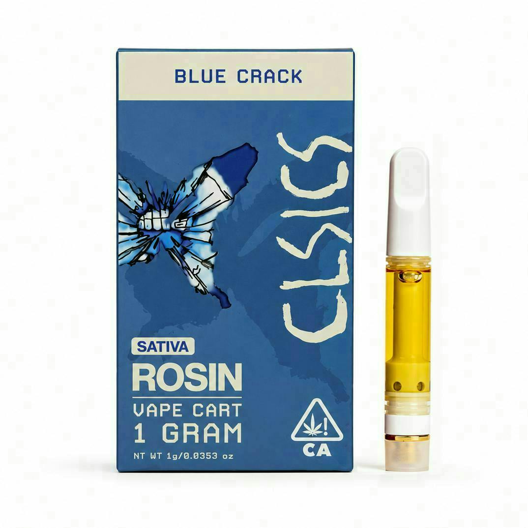 CLSICS Rosin & Rosin Infused Pre Rolls - Blue Crack - Live Rosin Vape Cartridge - 1g - 1