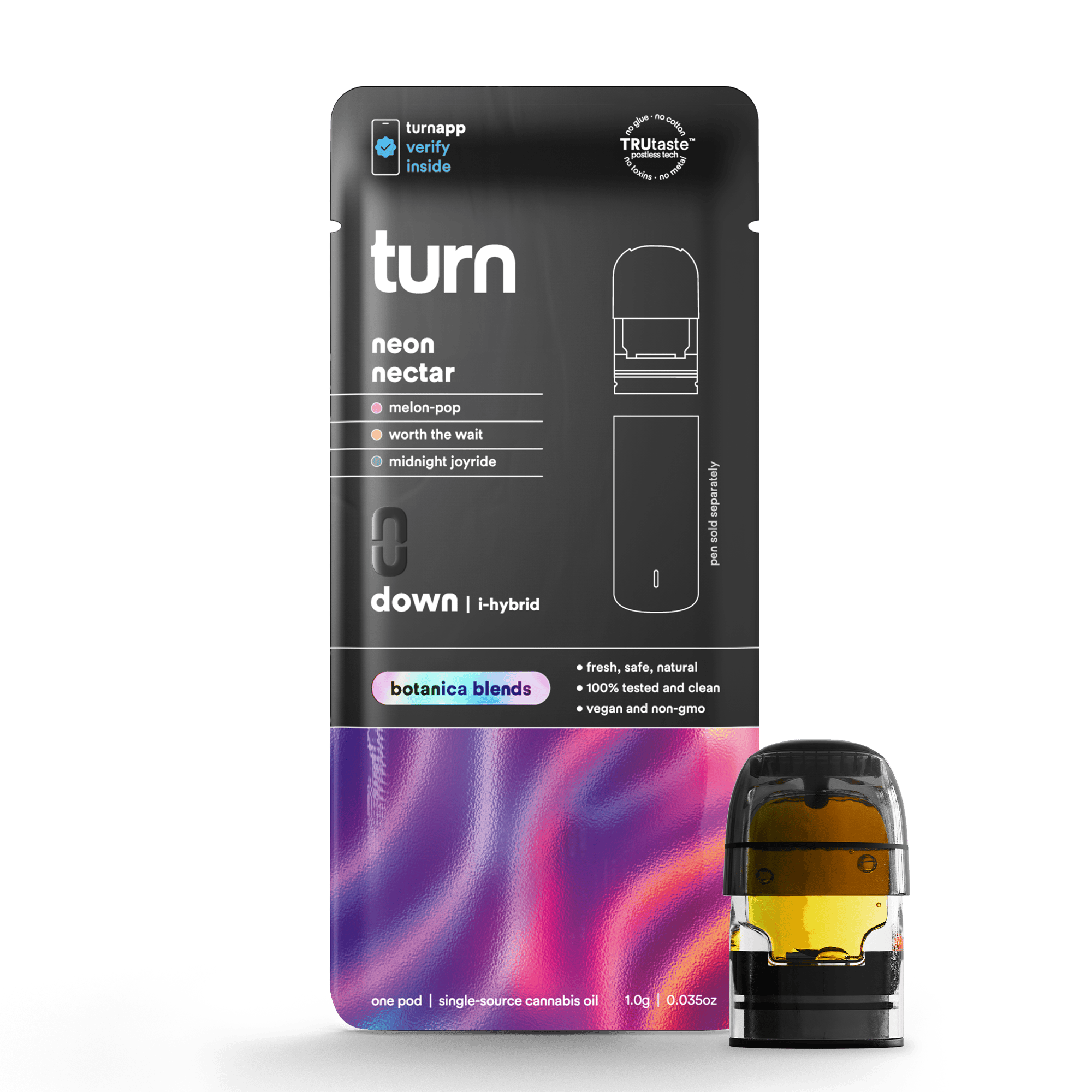 turn - Neon Nectar | Botanica Blends | Indica-Hybrid | Pod | 1g - 1