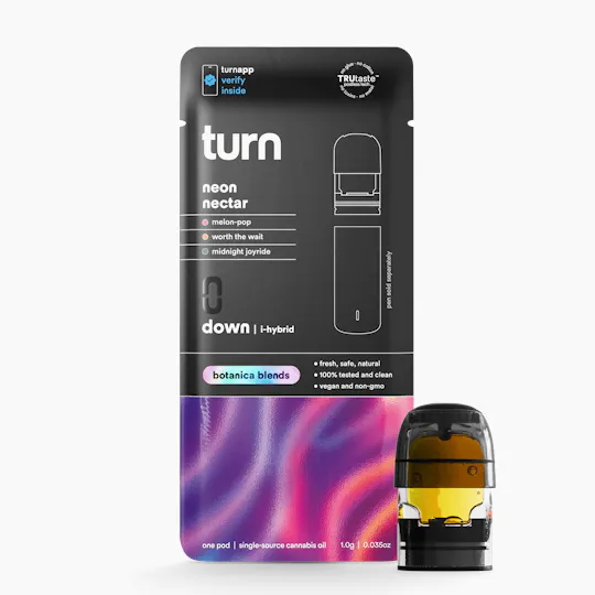 turn - Neon Nectar | Botanica Blends | Indica-Hybrid | Pod | 1g - 1