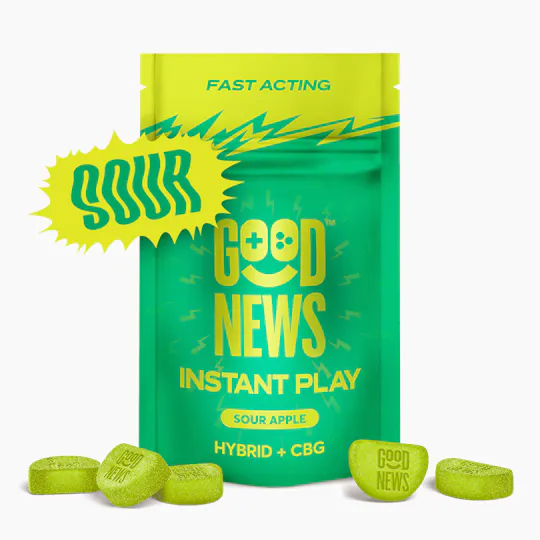 Good News - Instant Play | Sour Apple Gummies | 100mg | 20ct | 5mg/ea - 1