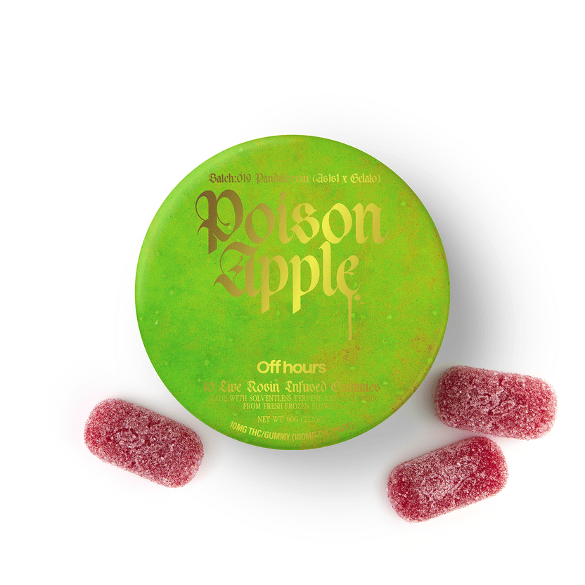 Off Hours - Pandalorian "Poison Apple" Live Rosin Gummies | 100mg | 10ct | 10mg/ea - 1