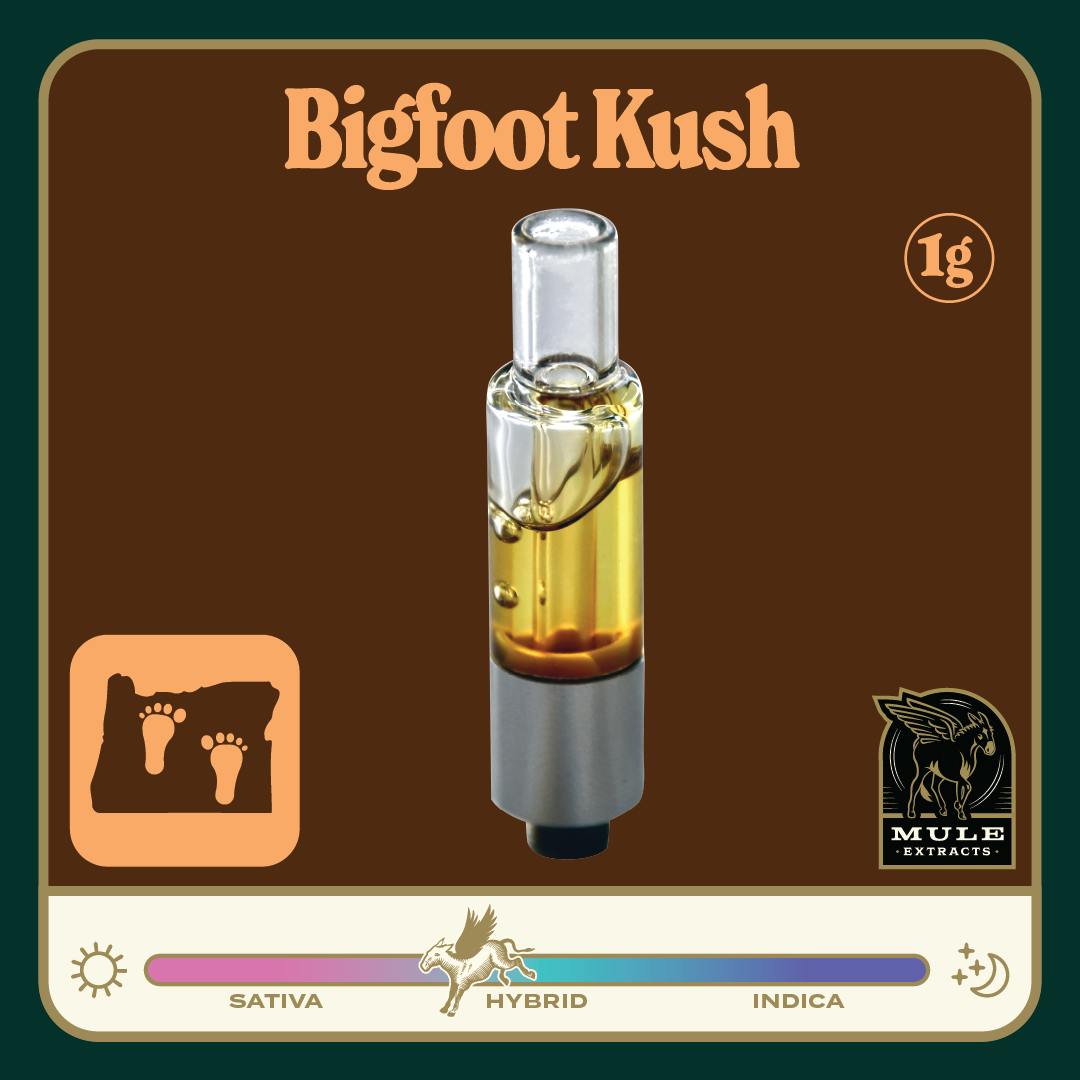 Mule Extracts - Bigfoot Kush | Live Resin Glass Cartridge | 1g - 1