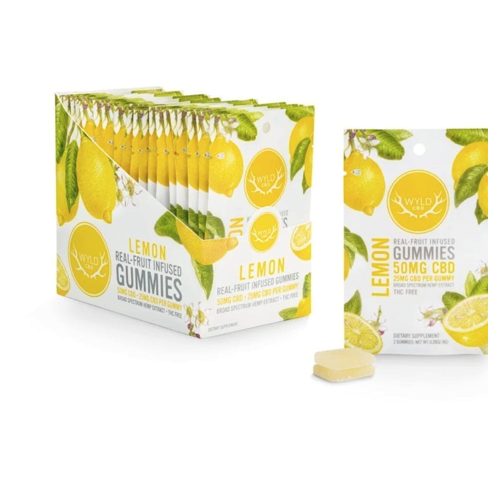 WYLD - Lemon CBD Gummies | 50mg | 2ct | 25mg/ea - 1