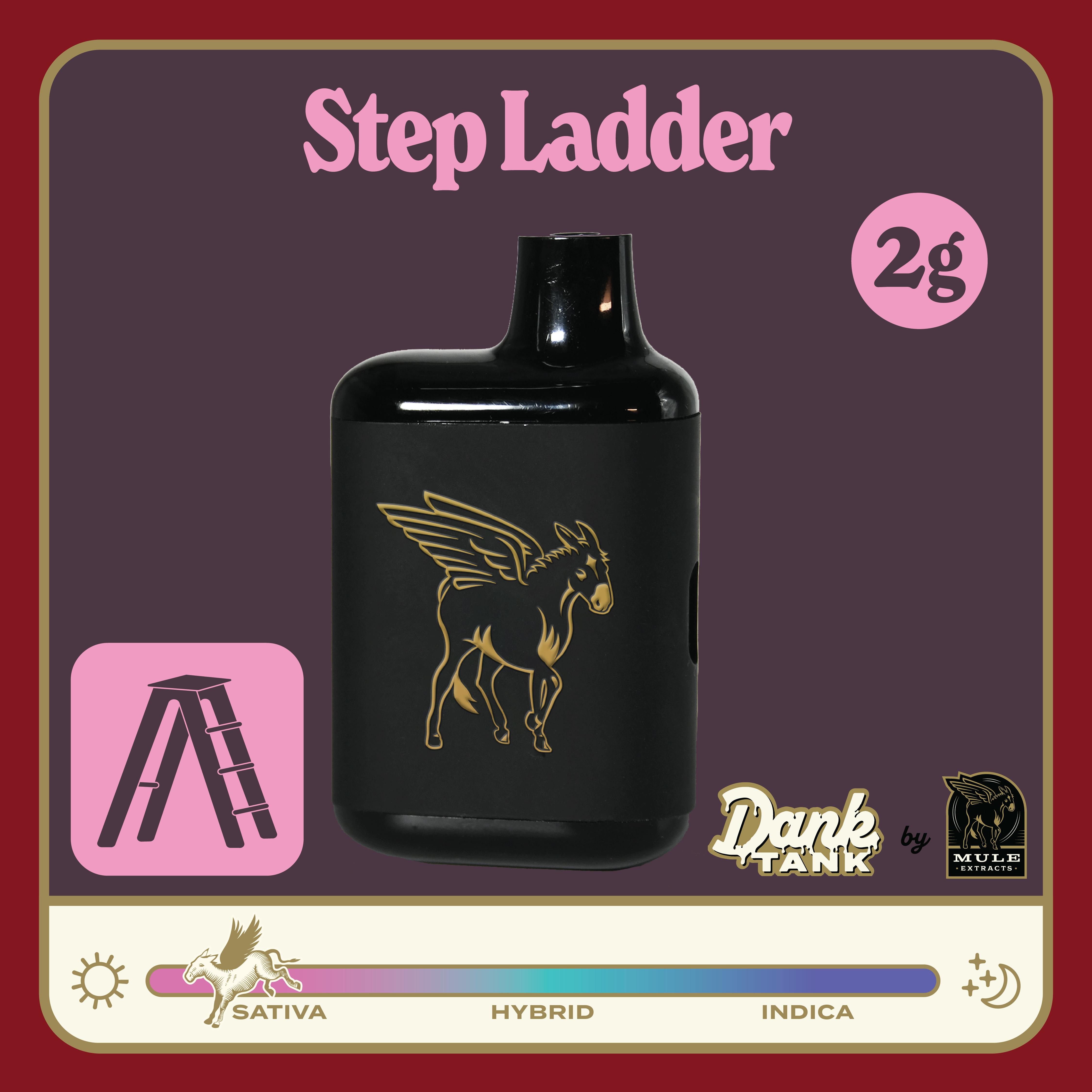 Mule Extracts - Step Ladder | Live Resin Dank Tank Disposable | 2g - 1