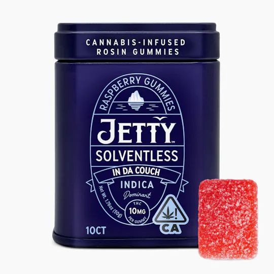 Jetty Extracts - In Da Couch | Raspberry Gummies | 100mg | 10ct | 10mg/ea - 1