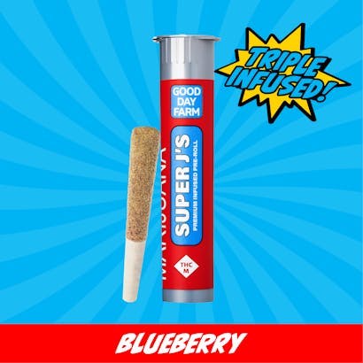 GOOD DAY FARM - Blueberry Burst x Sour Cheetah | Super J's Infused Joint | 1g - 1