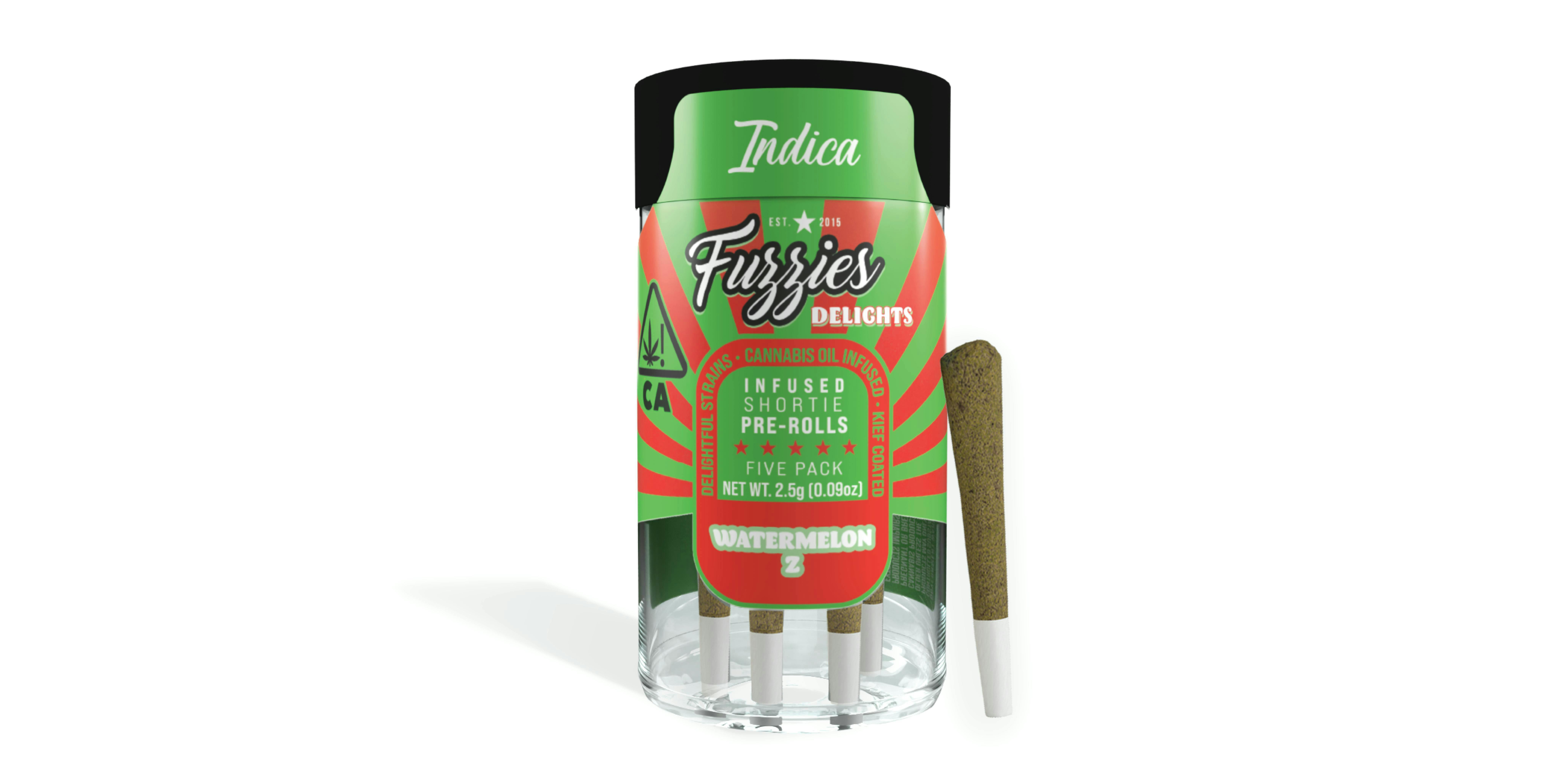 Fuzzies - Fuzzies | Delights | Watermelon Z | Infused Joints | 0.5g each | 5pk - 1
