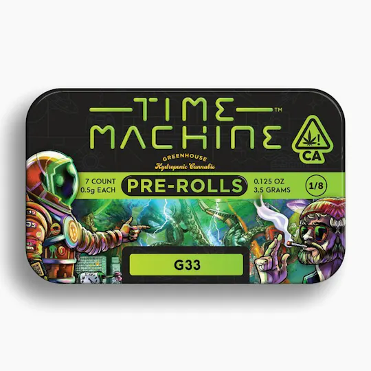 Time Machine - G33 | Pre-Rolls | 0.5g each | 7pk - 1