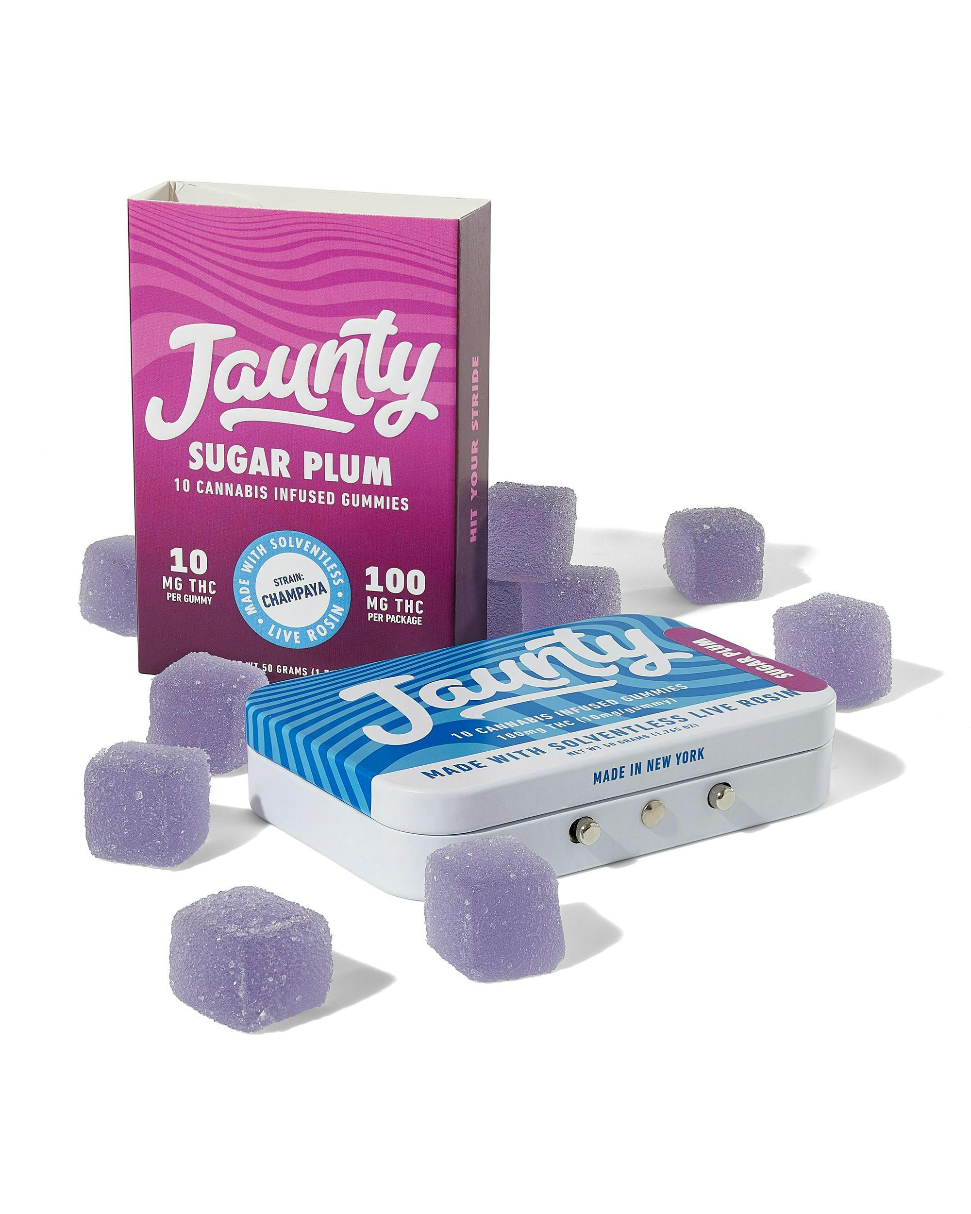 Jaunty - Sugar Plum Live Rosin Gummies | 100mg | 10ct | 10mg/ea - 1