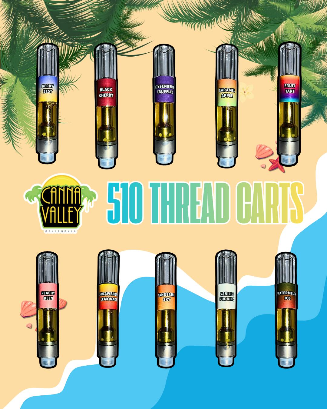 Canna Valley - Canna Valley - Vanilla Pudding - 1g 510 Thread Vape - Hybrid - 1
