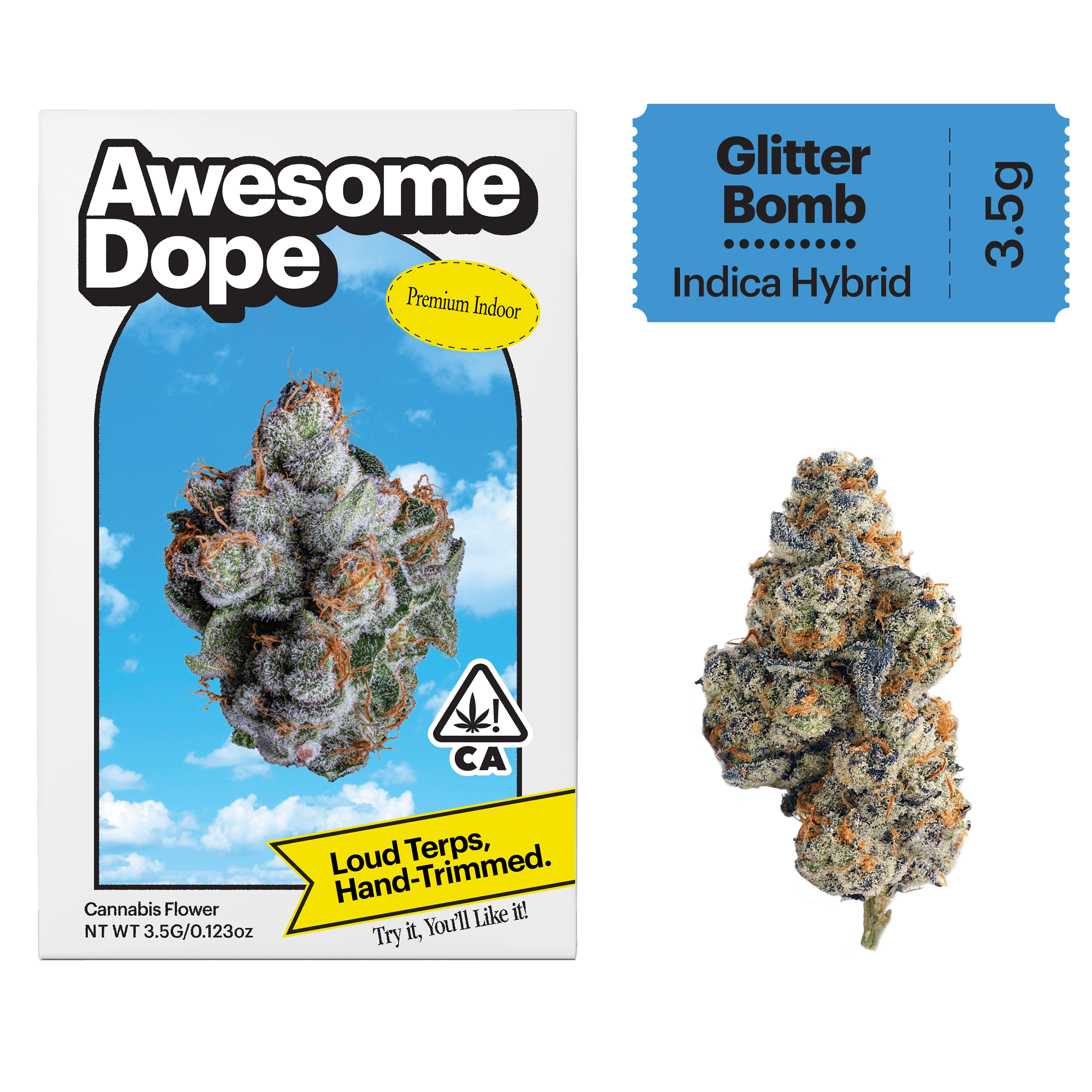 Awesome Dope - Glitter Bomb | Premium Indoor Big Buds | 3.5g - 1