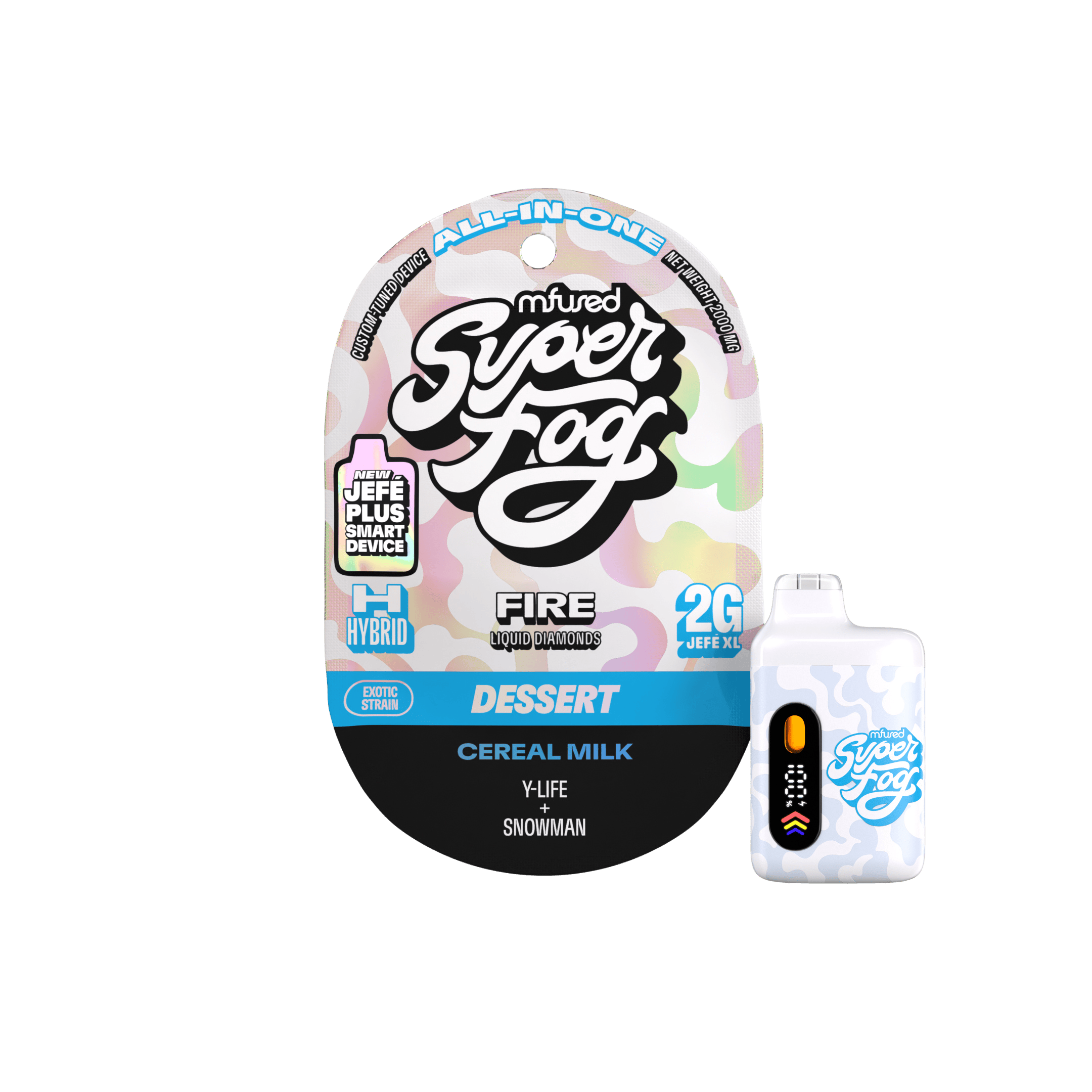 Super Fog by MFused - Cereal Milk | FIRE Liquid Diamonds Jefé Plus Disposable | 2g - 1
