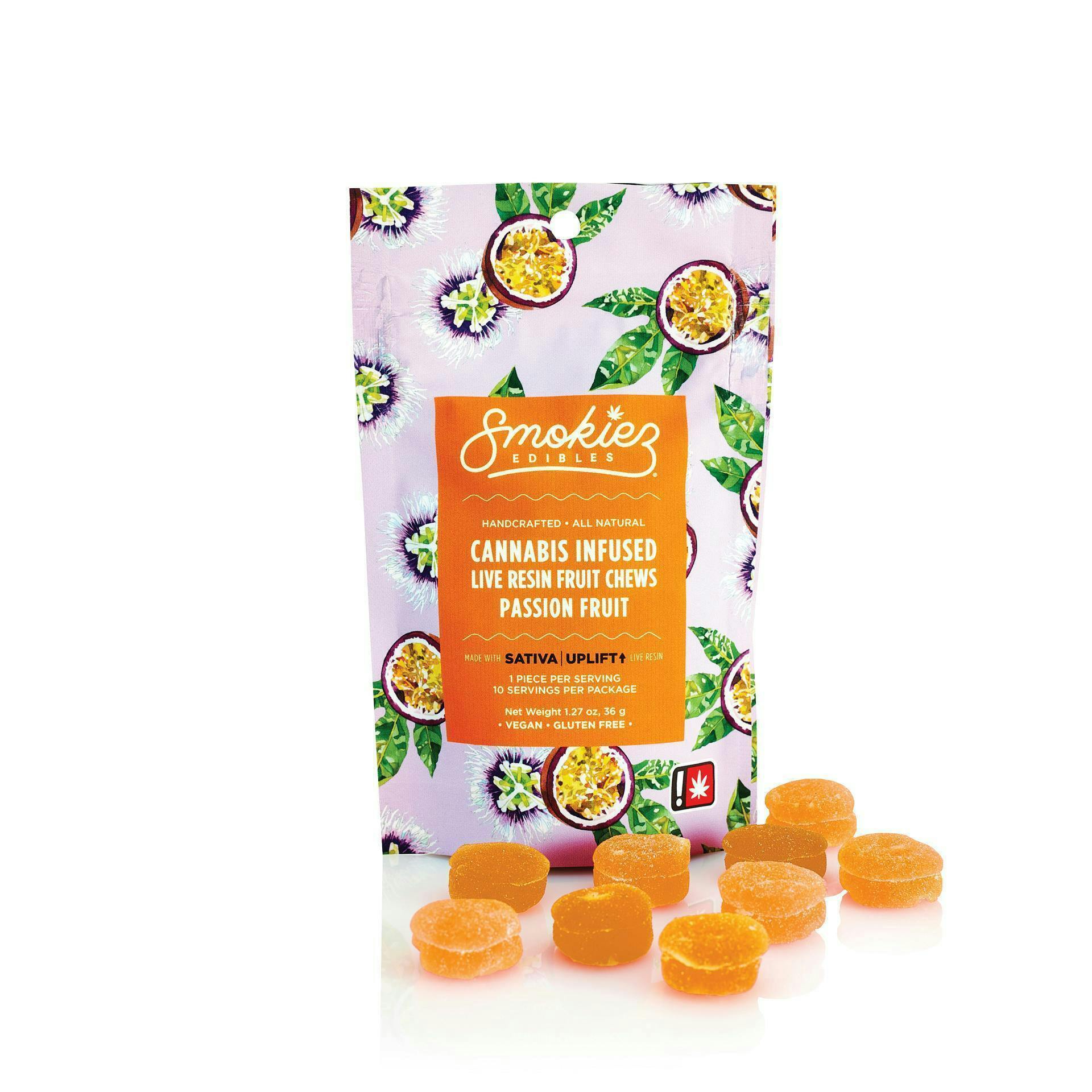 Smokiez Edibles - Passionfruit Live Resin Gummies | 100mg | 10ct | 10mg/ea - 1