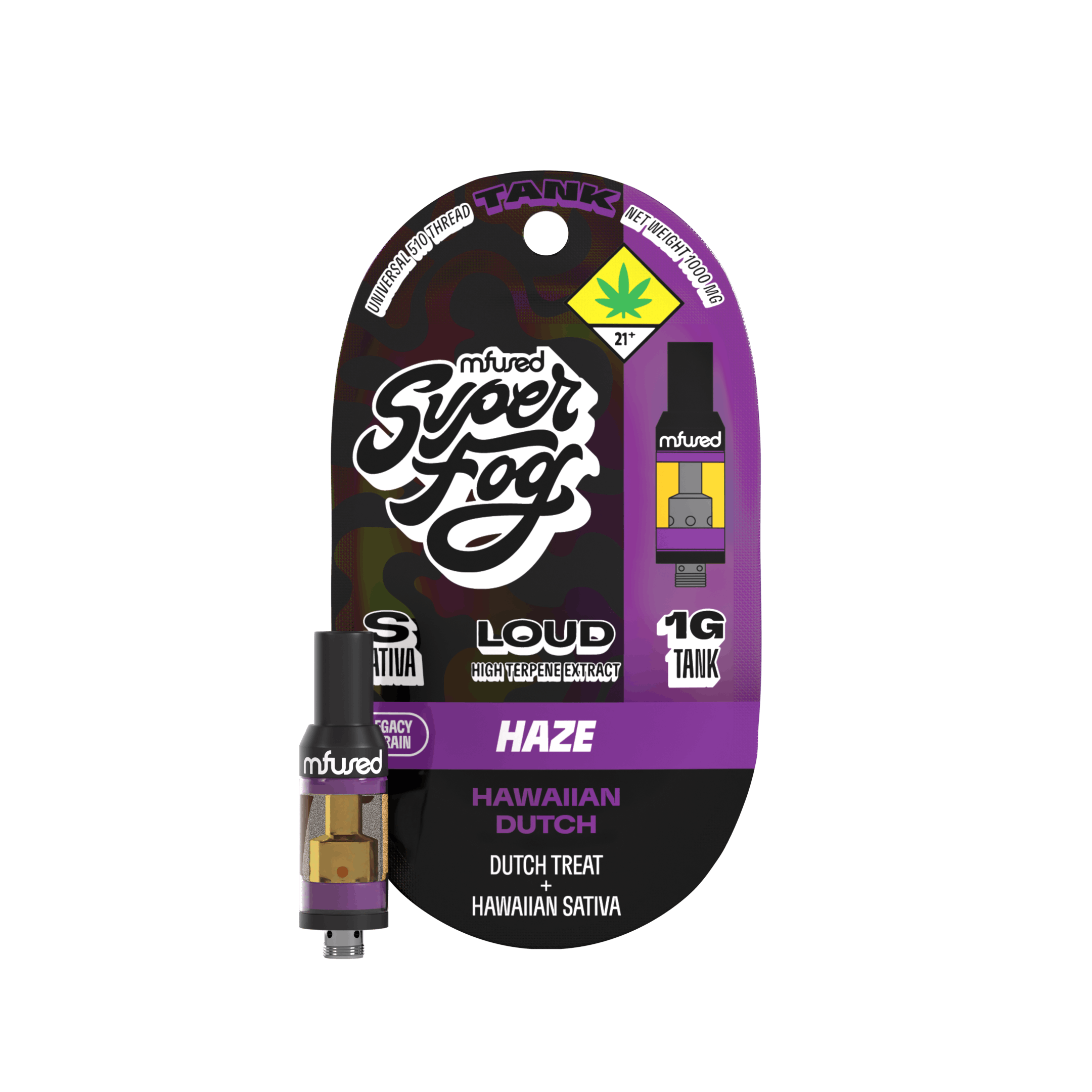 Super Fog by MFused - Hawaiian Dutch | LOUD High Terpene Extract Tank Cartridge | 1g - 1