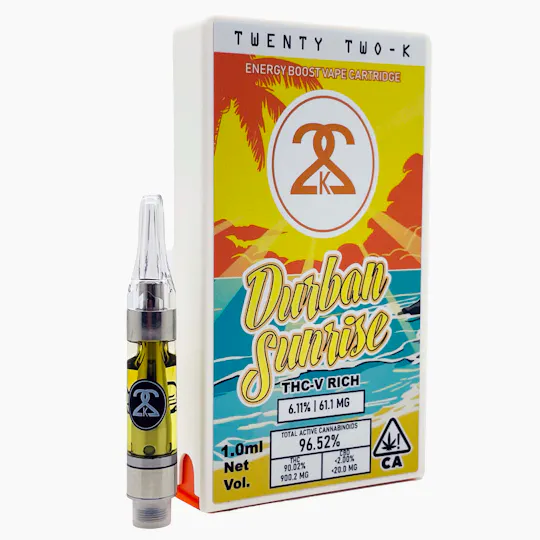 Twenty Two K / 22k - 22K - THCV Rich - Durban Sunrise - 1.0ml Cartridge - 1