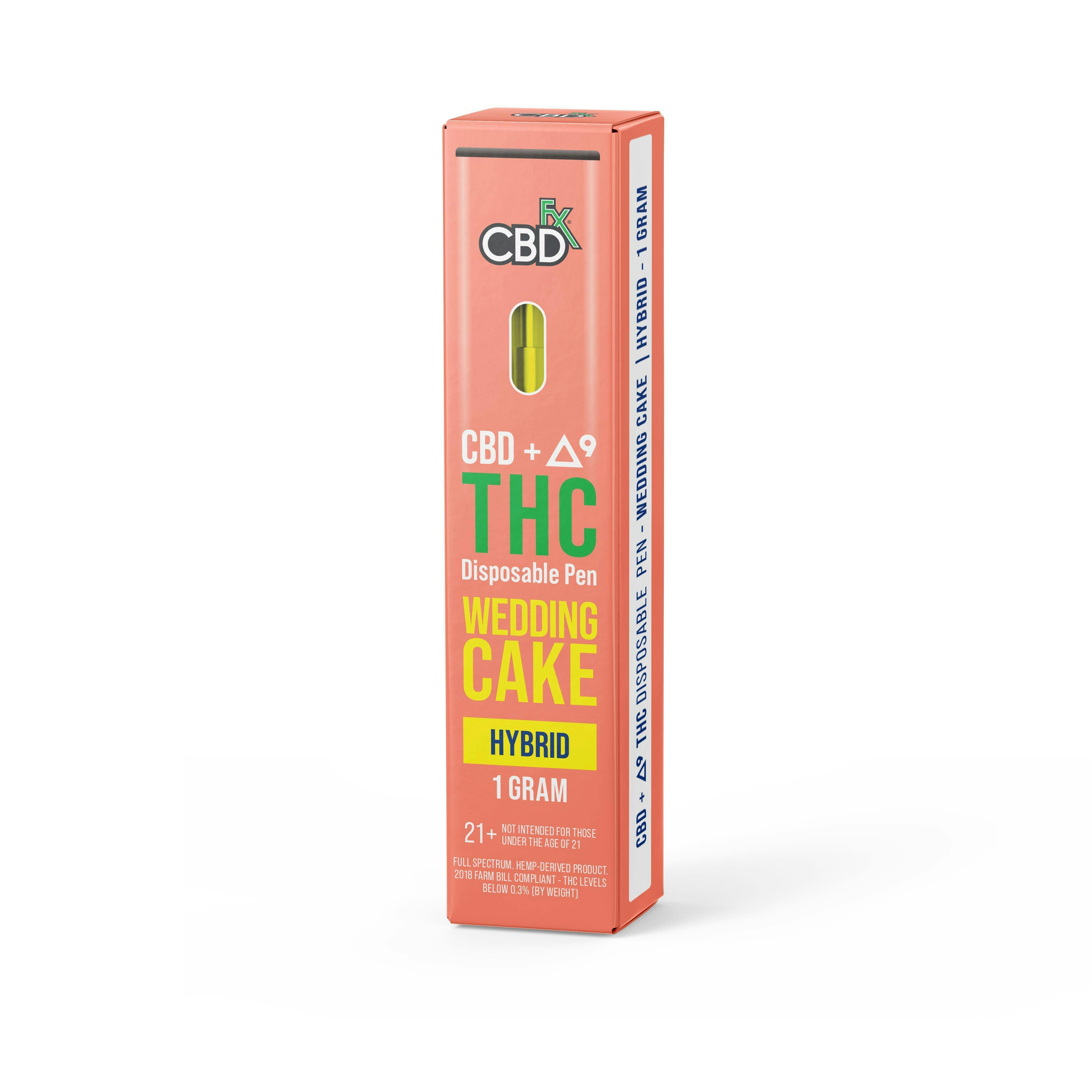 CBD + Delta-9 THC Vape Pen: Wedding Cake Hybrid - CBDfx
