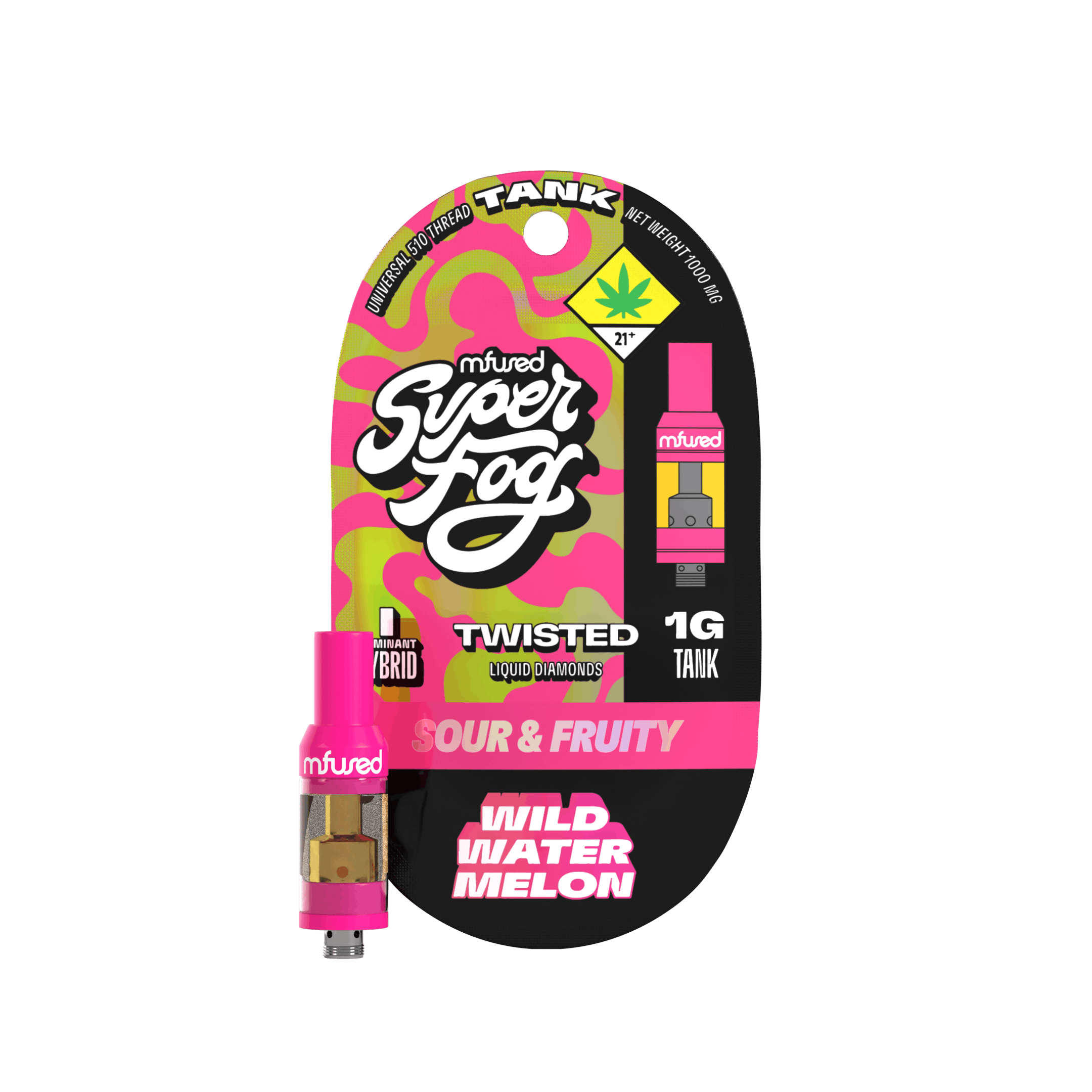 Super Fog by MFused - Wild Watermelon | TWISTED Liquid Diamonds Jefé Disposable | 1g - 1