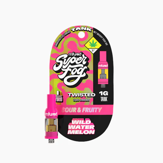 Super Fog by MFused - Wild Watermelon | TWISTED Liquid Diamonds Jefé Disposable | 1g - 1