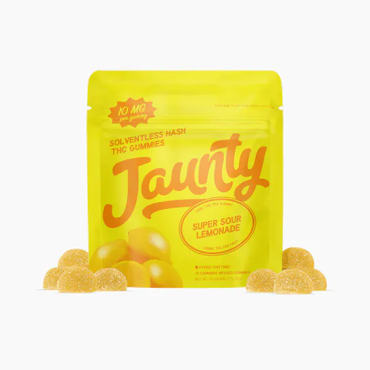 Jaunty - Super Sour Lemonade Hash Infused | 100mg | 10ct | 10mg/ea - 1