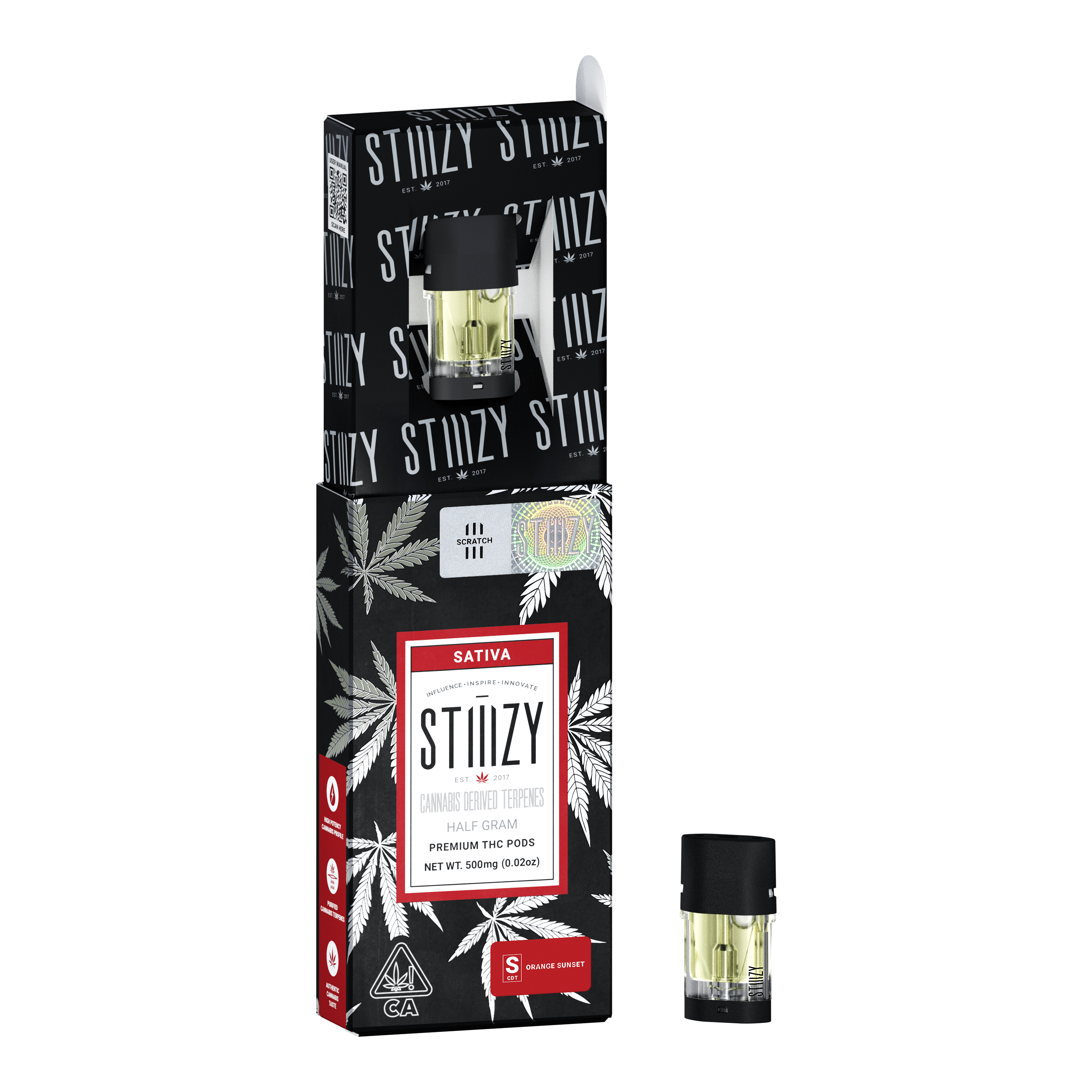 STIIIZY - Vape Cartridge - ORANGE SUNSET .5G CDT Pod - STIIIZY - 1