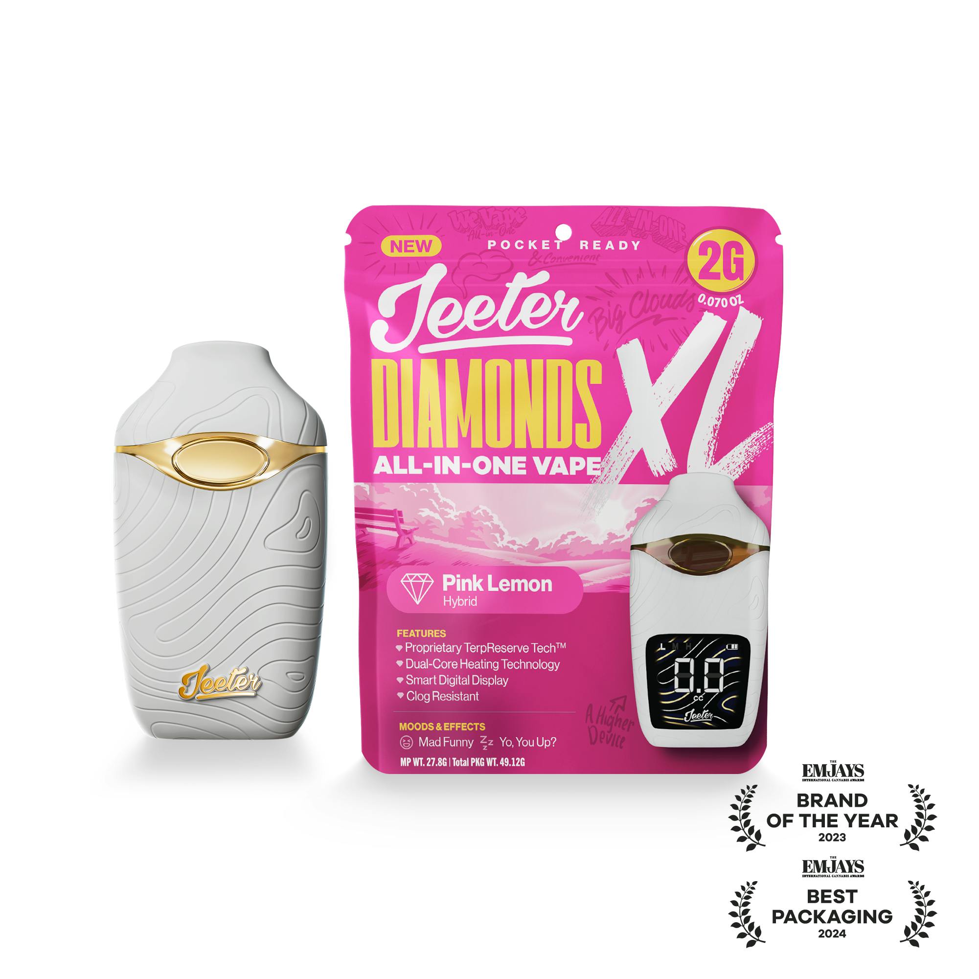 Jeeter - Jeeter | Pink Lemon | Diamonds XL 2G All-In-One Vape - 1