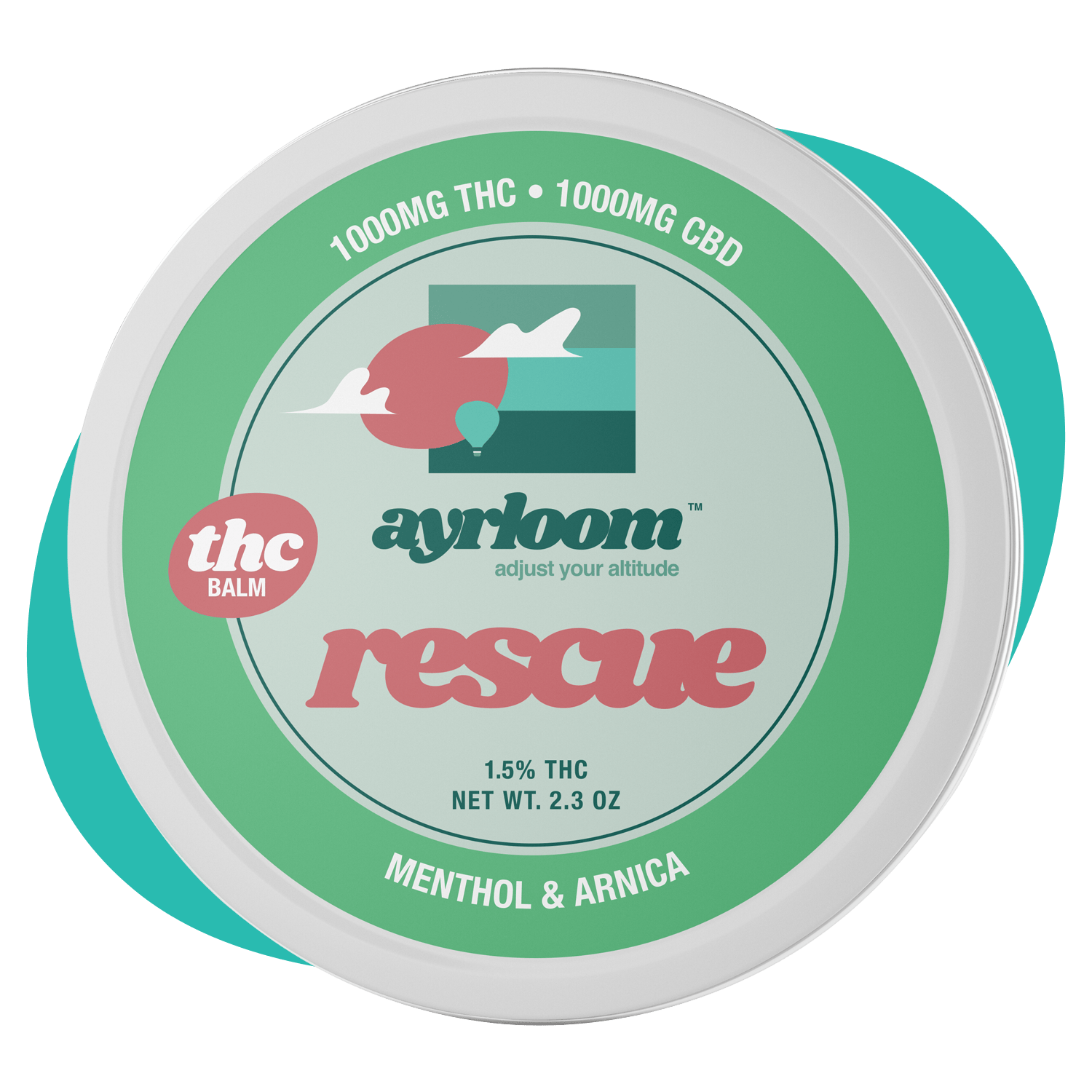 ayrloom - Rescue 1:1 Balm | THC:CBD 1000mg:1000mg | 2.3oz - 1