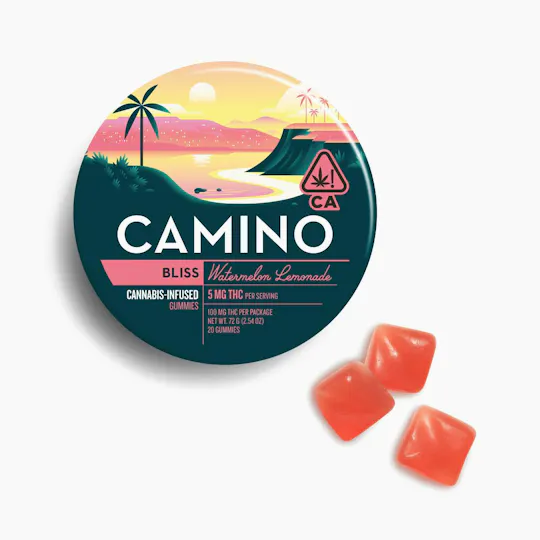 Camino - Bliss | Watermelon Lemonade Gummies | 100mg | 20ct | 5mg/ea - 1