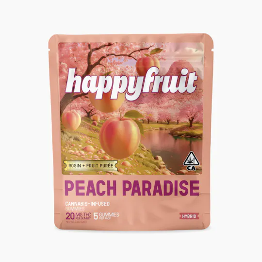 Happy Fruit - Happy Fruit - Peach Paradise Rosin Gummies - 100mg THC - 5pk - 1