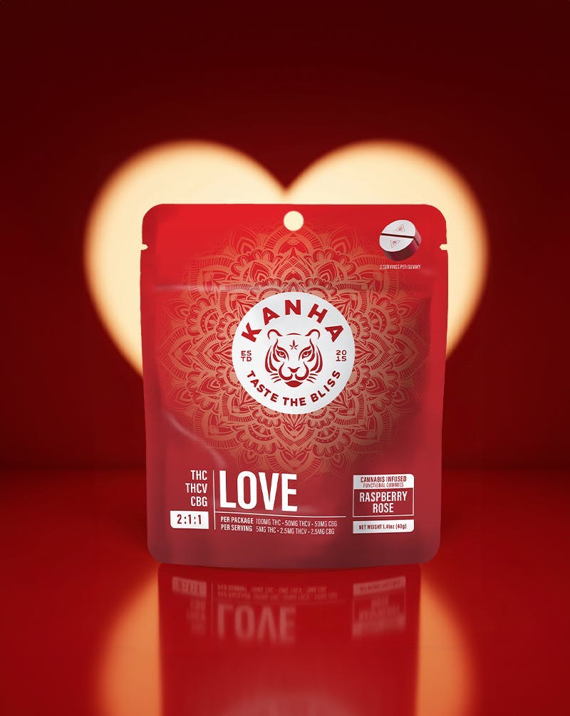 KANHA - FX | Raspberry Rose 2:1:1 THC:THCV:CBG Gummies | 100mg | 10ct | 10mg/ea - 1