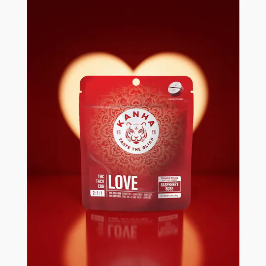 KANHA - FX | Raspberry Rose 2:1:1 THC:THCV:CBG Gummies | 100mg | 10ct | 10mg/ea - 1