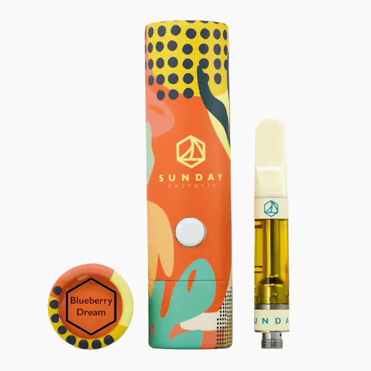 Sunday Extracts - 1g Blueberry Dream Cartridge - 1