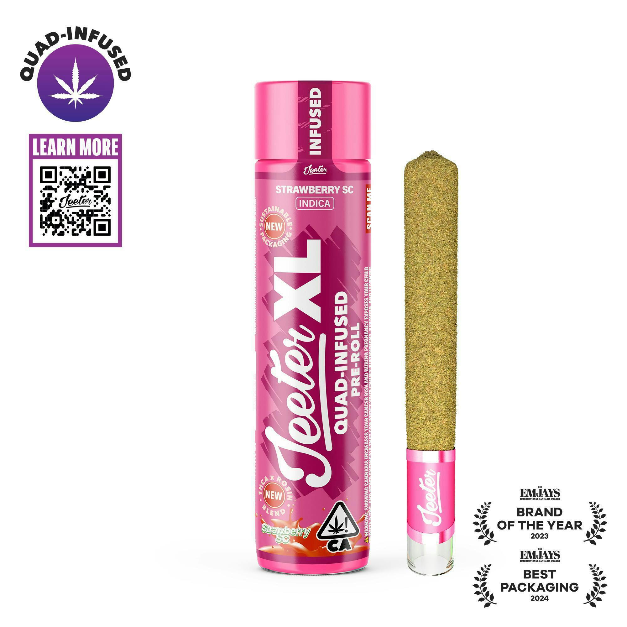 Jeeter - Jeeter | Strawberry SC | XL Quad-Infused Joint | 2g - 1