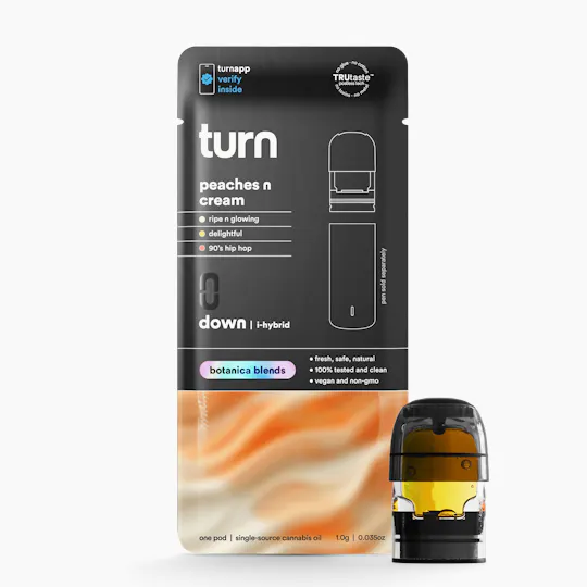 turn - Peaches N Cream | Botanica Blends | Pods | Indica-Hybrid | 1g - 1