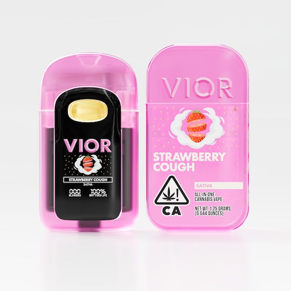 Vior Extracts - Strawberry Cough | Premium Cannabis Oil Disposable | 1.25g - 1